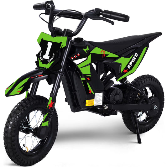 Hijoke 36V Kids Electric Dirt Bike, 15.5 MPH High-Speed Electric Motorcycle Ride on Toy for Kids Aged 3-10, 133 LBS Max Load, 10-Mile Range, Waterproof Seat, Twist Grip Throttle