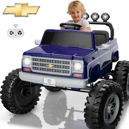Chevrolet Cheyenne 24V Kids Ride on Car, – 2-Seater Electric Car w/ Remote, LED Lights & Music for Kids Ages 3-8