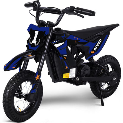 Hijoke 36V Kids Electric Dirt Bike, 15.5 MPH High-Speed Electric Motorcycle Ride on Toy for Kids Aged 3-10, 133 LBS Max Load, 10-Mile Range, Waterproof Seat, Twist Grip Throttle